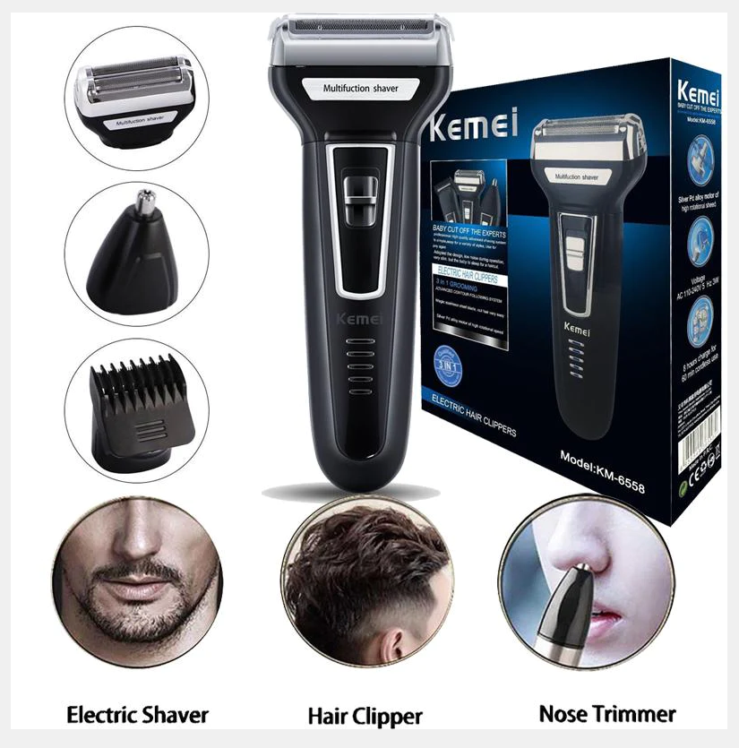 Kemei KM 6559 Premium Quality 3 in 1 Professional Hair Trimmer